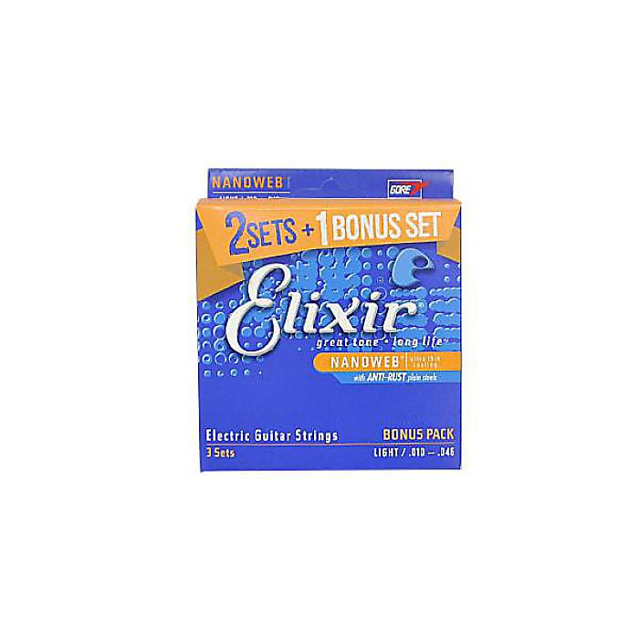 ELIXIR ( エリクサー ) / NANOWEB Nickel-Plated Steel Light 3-Pack #16542