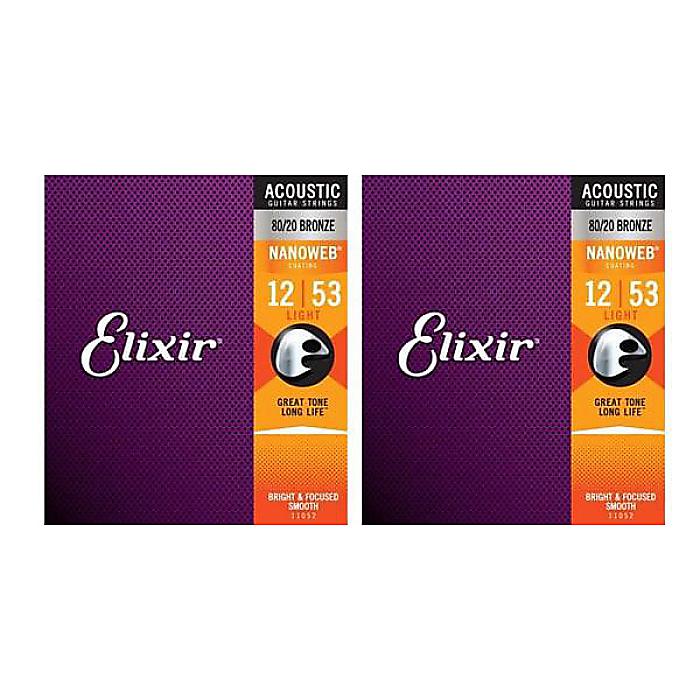ELIXIR ( エリクサー ) / NANOWEB 80/20 Bronze Light #11052 ツインパックセット