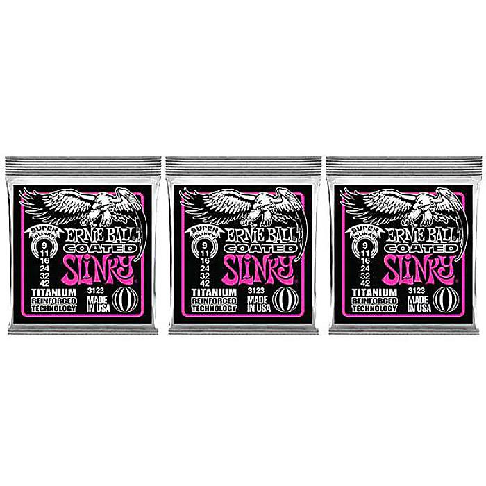 ERNIE BALL ( アーニー・ボール ) / Coated Super Slinky #3123、 3パックセット