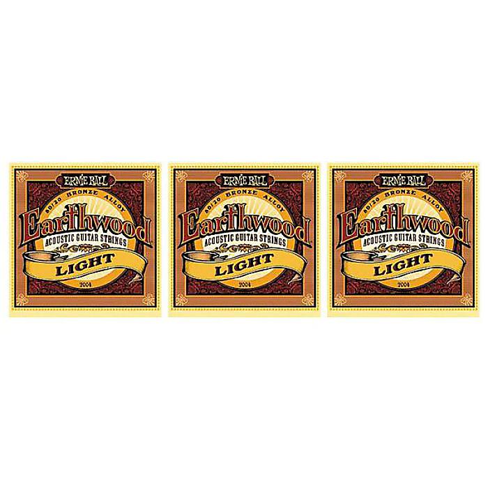 ERNIE BALL ( アーニー・ボール ) / Earthwood LIGHT、 3パックセット