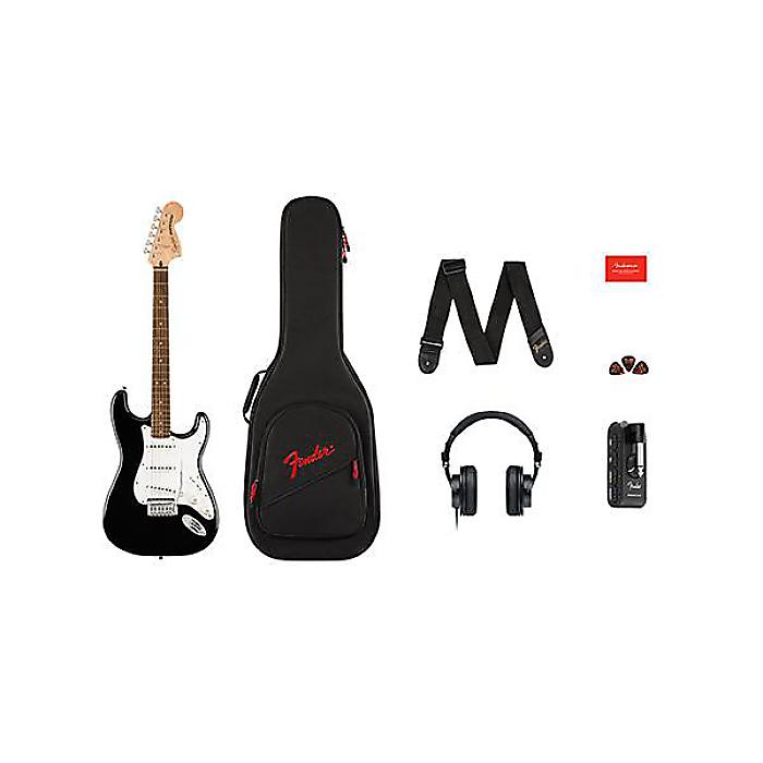 SQUIER ( スクワイヤ ) / Affinity Strato Mustang Micro Pack LFB, Black, Gig Bag, HD9