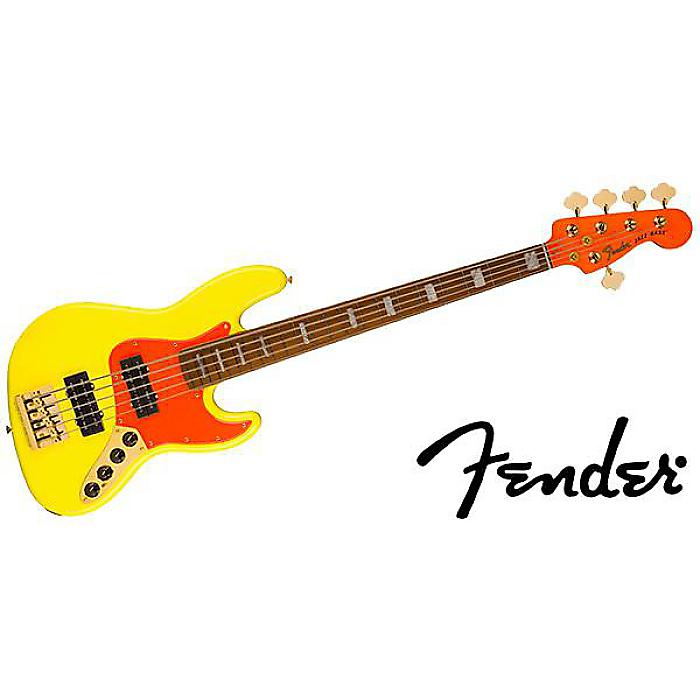 FENDER ( フェンダー ) / MonoNeon Jazz Bass V Maple Neon Yellow