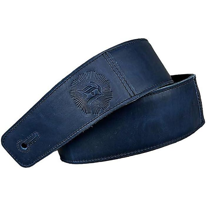 Anthology Gear / The Reticent フレグレインレザーギターストラップ (Seastorm Dark Blue/2インチ幅) エレキギター アコースティックギター ベースギター用