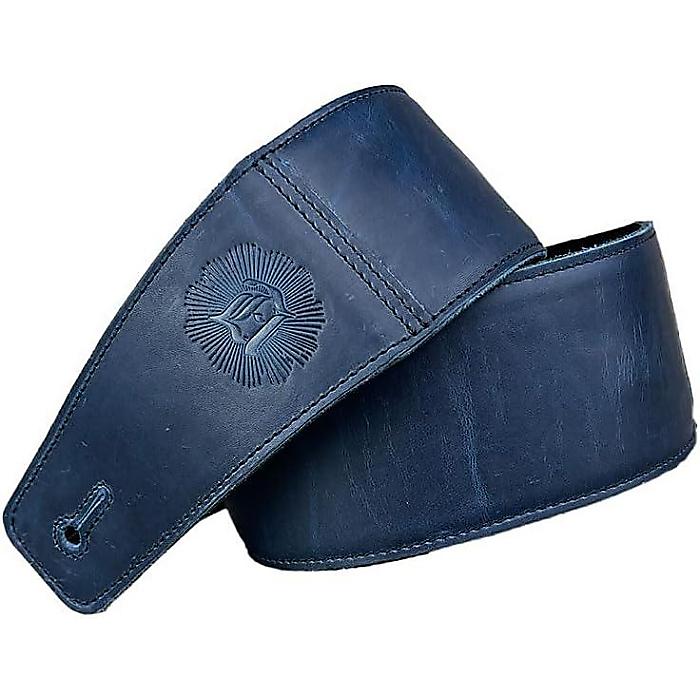 Anthology Gear / The Reticent フレグレインレザーギターストラップ (Seastorm Dark Blue/3インチ幅) エレキギター アコースティックギター ベースギター用