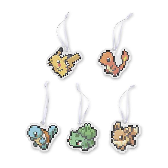 Pokemon Center(ポケモンセンター) / ピクセルギフトタグ 5枚セット (フシギダネ、ヒトカゲ、ゼニガメ、ピカチュウ、イーブイ)