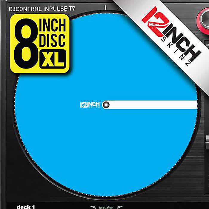 12inch SKINZ / Hercules Inpulse T7 専用コントロールディスク (単品) ライトブルー(スムース) 直径8インチ/XLサイズ