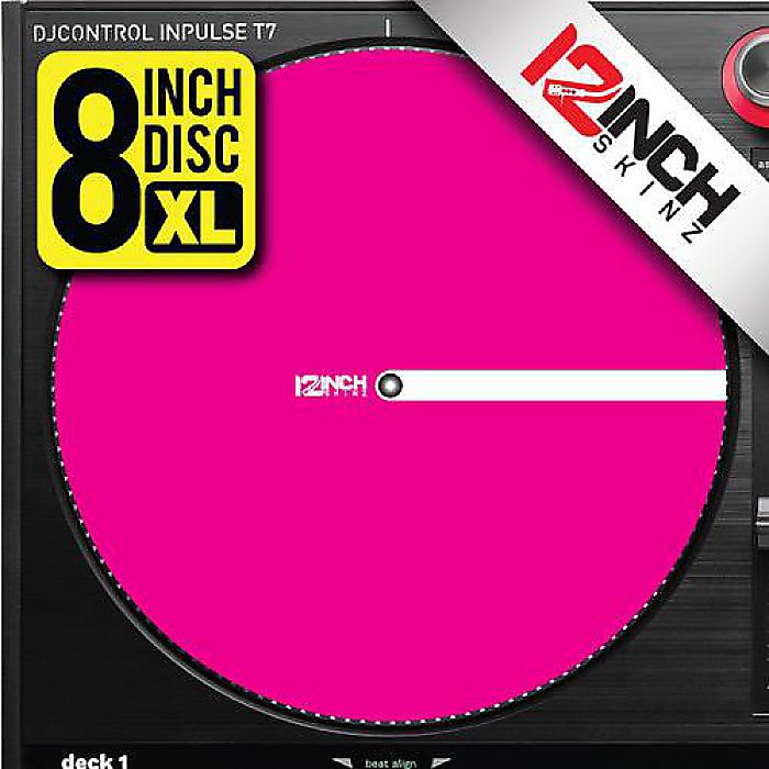 12inch SKINZ / Hercules Inpulse T7 専用コントロールディスク (単品) ピンク(ドットパターン) 直径8インチ/XLサイズ