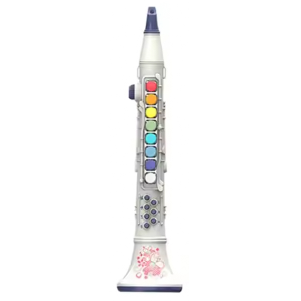 MagiDeal / おもちゃクラリネット ホワイト 光る 電子楽器 ボタン式 こども用 管楽器玩具 吹いて遊べる 音楽おもちゃ 早期教育 【ボンテンピ互換品】