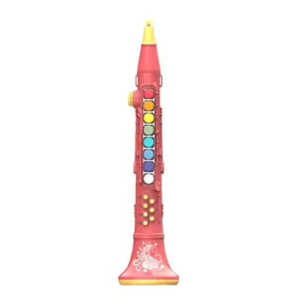 MagiDeal / おもちゃクラリネット レッド 光る 電子楽器 ボタン式 こども用 管楽器玩具 吹いて遊べる 音楽おもちゃ 早期教育 【ボンテンピ互換品】