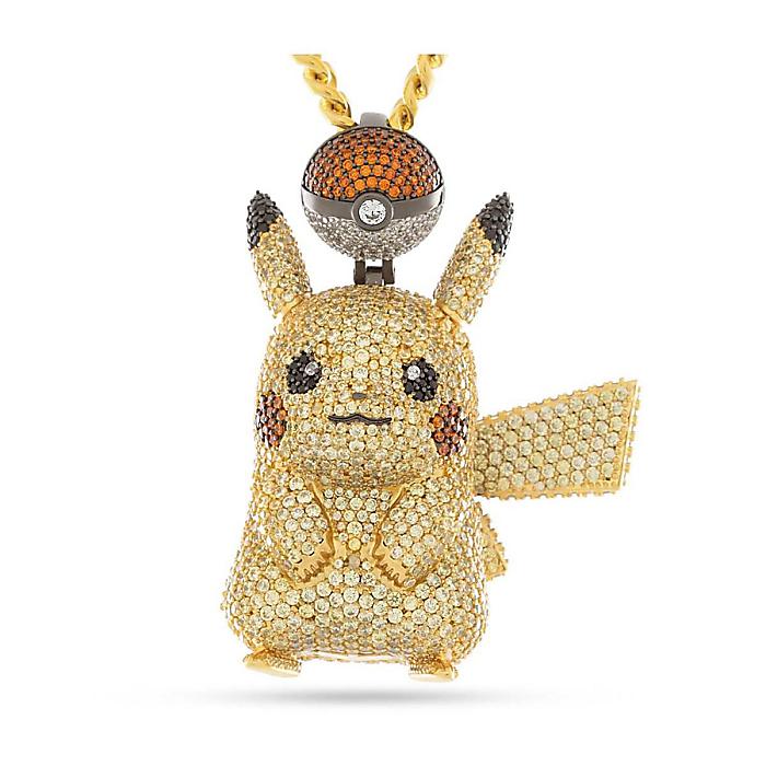Pokemon Center(ポケモンセンター) / ピカチュウ 3D ネックレス King Ice 14Kゴールドメッキ ジュエリー