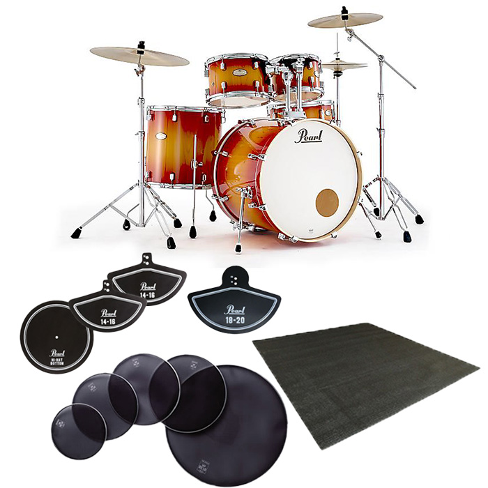 【消音セット #870 Sunset Pine Burst スタンダード】Pearl(パール) / DMPA825S/CN _870_MFH-22B_FDM-01Op10_set 9大特典セット