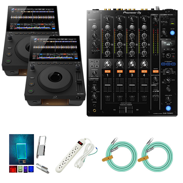 【CDJ-1500X2台,DJM-750MK2セット】alphatheta(アルファシータ) / CDJ-1500X_DJM-750MK2_L-U64-3.0Op7_set 6大特典セット