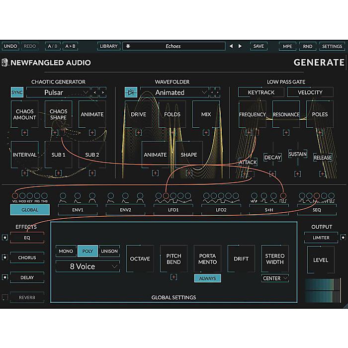 【30%OFF!サマーセール-7/27まで】Eventide(イーブンタイド) / Generate ポリフォニック・ソフトウェアシンセサイザー (Newfangled Audio) 【DL商品/メール納品】