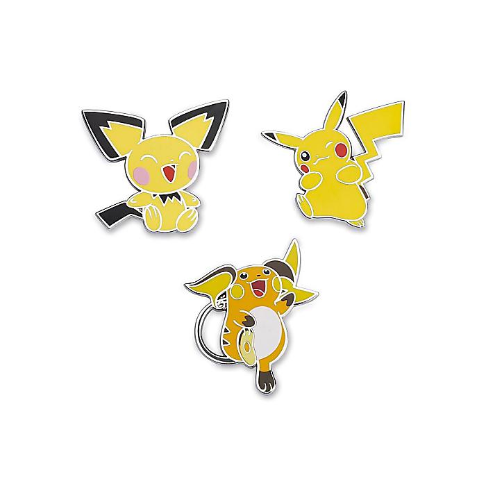 Pokemon Center(ポケモンセンター) / ピチュー ピカチュウ ライチュウ ピン 3個セット