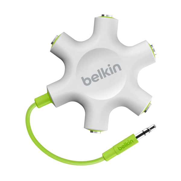 Belkin(ベルキン) / RockStar ロックスター (F8Z274) / Light Green / 5-Jack Multi 3.5mm / イヤホン ヘッドホン スプリッター 【輸入品】