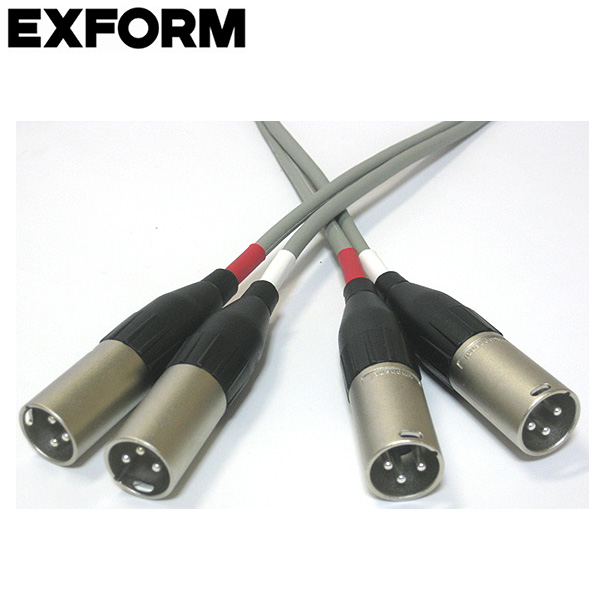Exform(エクスフォルム) / XLR(M)-XLR(M)-1M- 【バランス型・ProDJ用ツインケーブル】