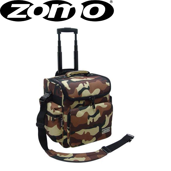 Zomo(ゾモ) / DJ-Trolley (Camouflage Brown) - トロリータイプ 12インチレコード 約70枚収納可能レコードバッグ -