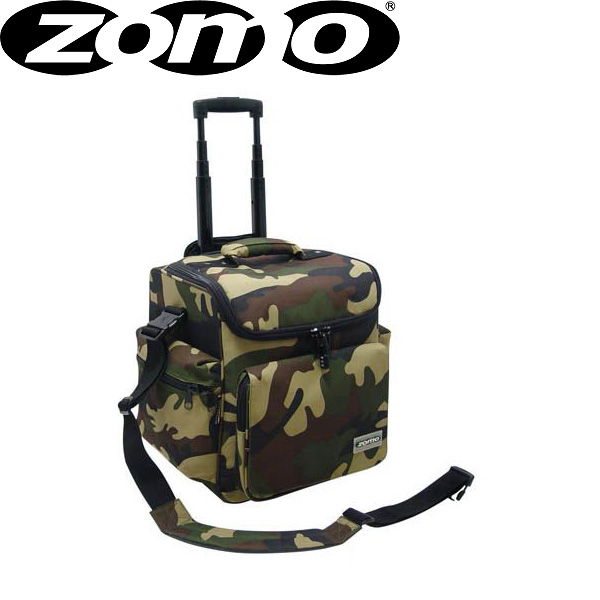 Zomo(ゾモ) / DJ-Trolley (Camouflage Green) - トロリータイプ 12インチレコード 約70枚収納可能レコードバッグ -