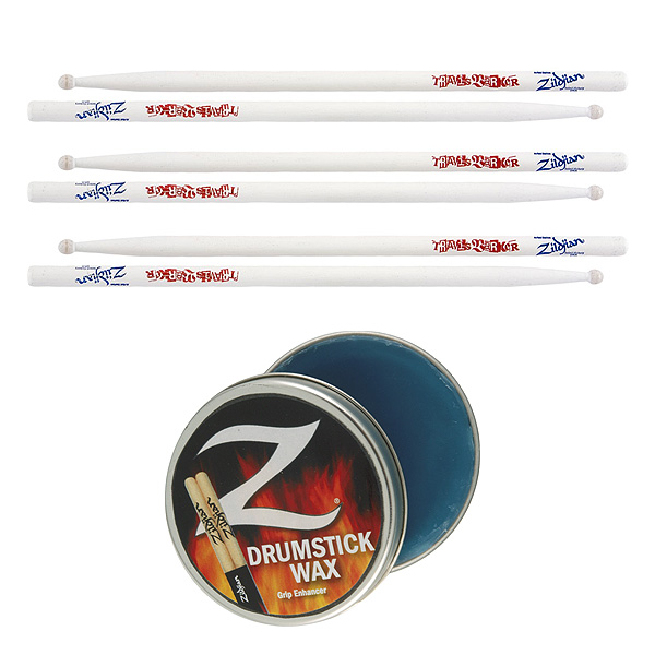 Zildjian(ジルジャン) / TWAX & TRAVIS BARKER ARTIST SERIES DRUMSTICK(3セット) 【スティック”3セット” & 滑り止めワックス】