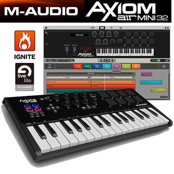 M-Audio(エム・オーディオ) / Axiom AIR Mini 32 【Ableton Live Lite同梱】- MIDI・キーボード・コントローラー-