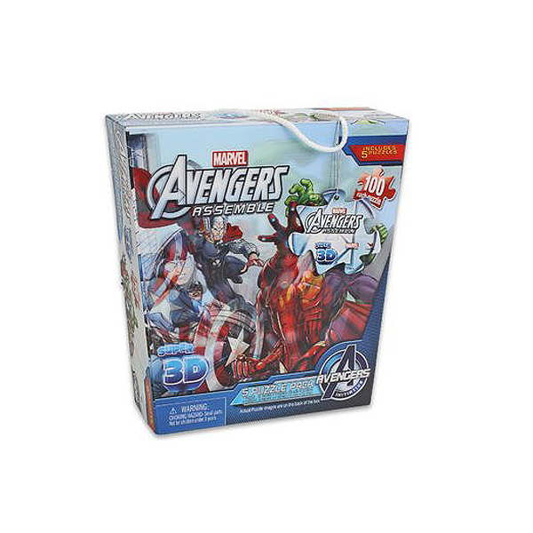 MARVEL AVENGERS ASSEMBLE(アベンジャーズ)SUPER 3D 5 PUZZLE PACK - パズルパック -