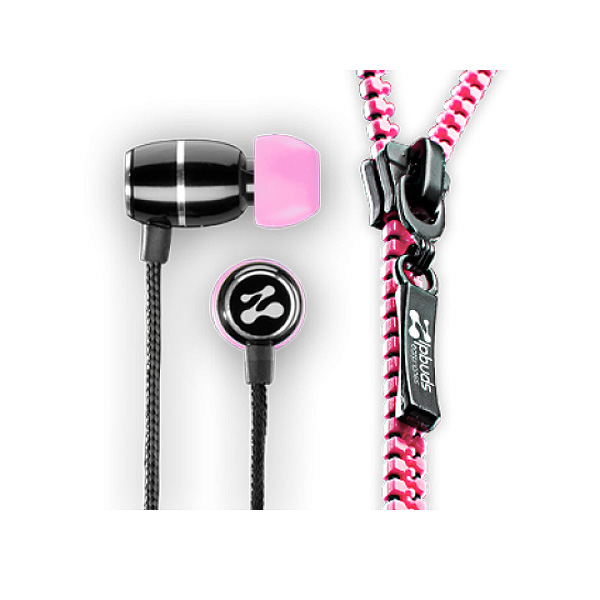 Zipbuds(ジップバズ) / FRESH (Pink) - コードがZipperになったイヤホン -