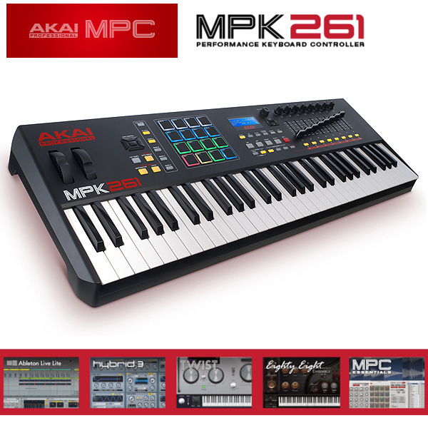 Akai アカイ Mpk261 Ableton Live Lite付属 61鍵midiキーボード コントロ の激安通販 ミュージックハウスフレンズ
