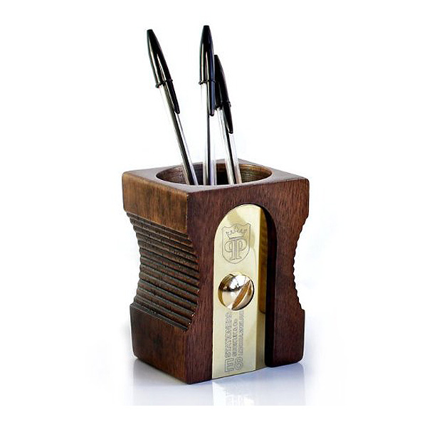 Suck UK(サックユーケー) / Pencil Sharpener Desk Tidy (Dark) - 鉛筆削り型 ペン立て -
