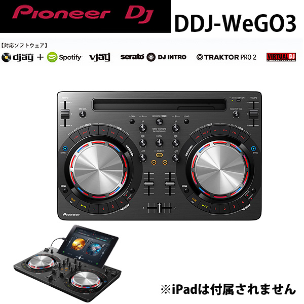 【開封品】Pioneer(パイオニア) / DDJ-WeGO3-K (ブラック) 【Virtual DJ LE】iPhone/iPad 「djay2」対応『セール』