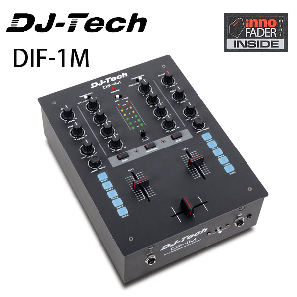 【展示品】【開封品】DJ-Tech (ディージェーテック) / DIF-1M - 非接触型クロスフェーダー搭載 [2チャンネルスクラッチミキサー] -