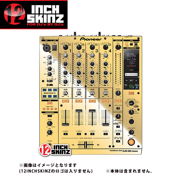 ■ご予約受付■　12inch SKINZ / Pioneer DJM-900NXS SKINZ Metallics (Mirror Gold) - 【DJM-900NXS用スキン】