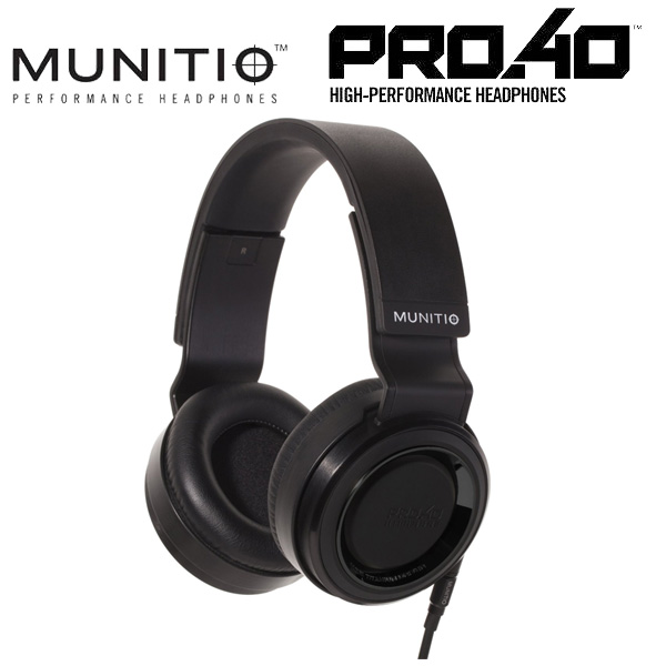 Munitio(ムニティオ) / PRO40 (BLACK) - 密閉型オーバーイヤーヘッドホン - 大特典セット