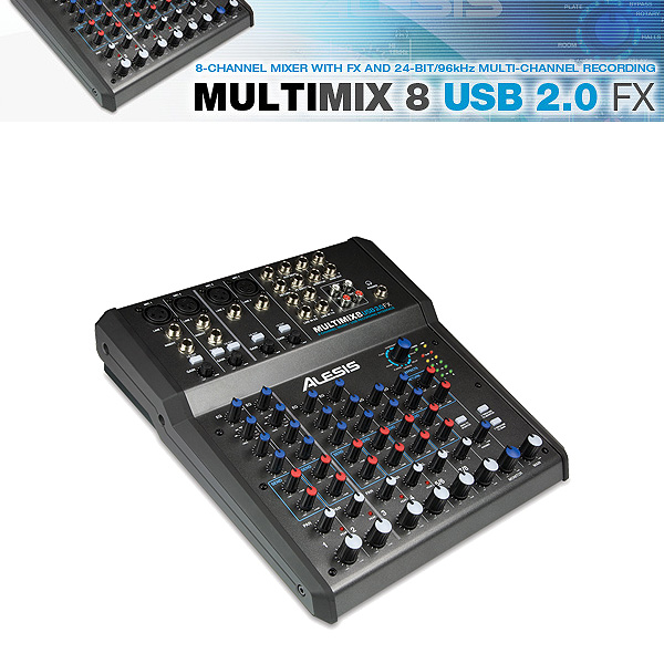 【限定1台】Alesis(アレシス) / MultiMix 8 USB 2.0 FX 【Cubase LE5付属】 【マルチ・エフェクト内蔵】 『セール』『その他』