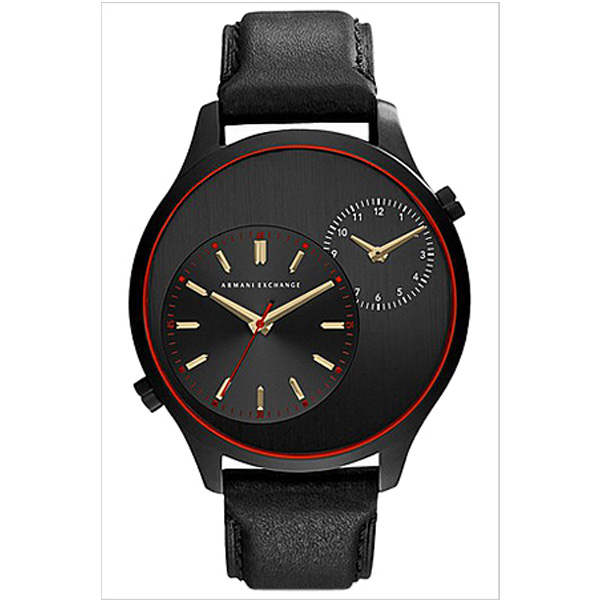 Armani Exchange (アルマーニ エクスチェンジ) / Men's AX2168 Black Leather Watch -メンズ腕時計 -