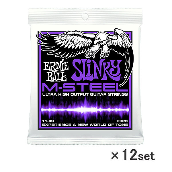 ErnieBall(アーニーボール) / M-Steel Electric Slinky #2920 Power Slinky - エレキ弦 - 【12セット纏め買い用】