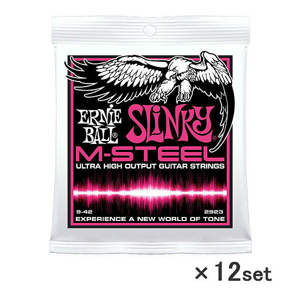ErnieBall(アーニーボール) / M-Steel Electric Slinky #2923 Super Slinky - エレキ弦 - 【12セット纏め買い用】
