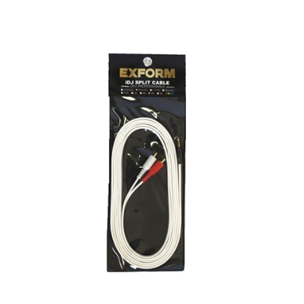 Exform(エクスフォルム) / iDJ SPLIT CABLE (長さ:3m) 【3.5mmステレオミニプラグ - RCAピンプラグ×2】 分岐・変換ケーブル
