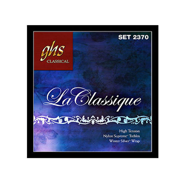 ghs(ジーエイチエス) / 2370 LA CLASSIQUE CLASSICAL HI TNS Nylon Supreme Trebles / Winter Silver Basses 【6セットでの販売になります】- クラシックギター弦 -