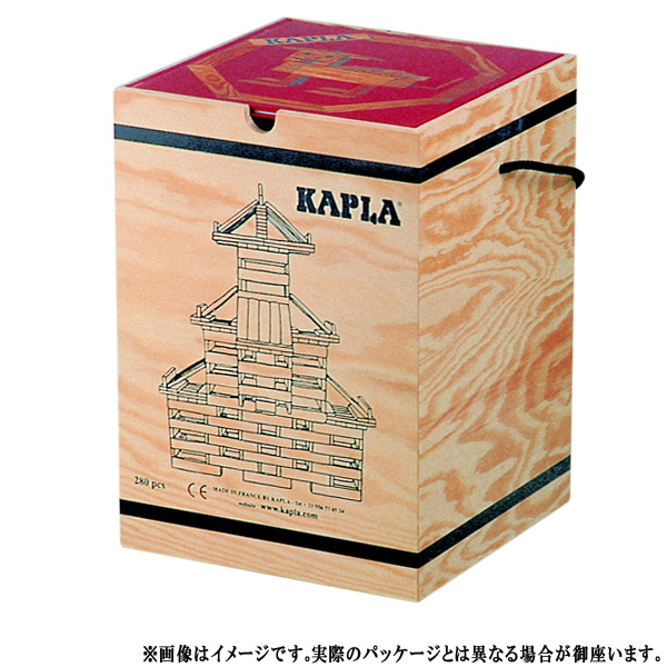 Kapla(カプラ) / 280 Piece Block Set (デザインブック:赤 付属) 【魔法の積み木】