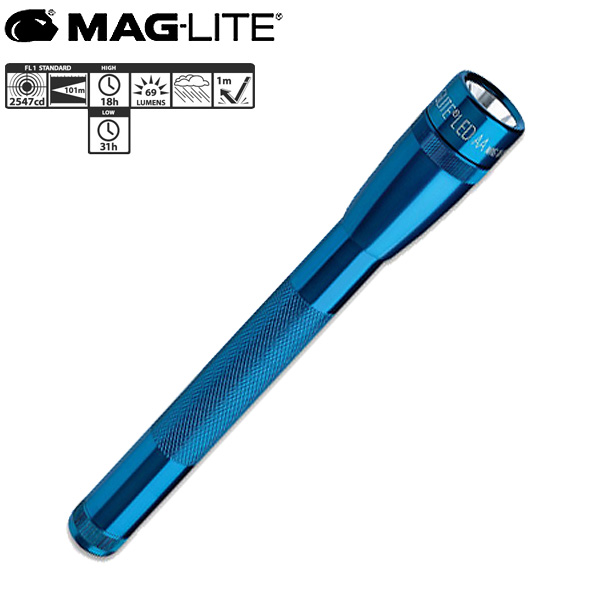Mag-Lite(マグライト) / Mini LED 2-Cell AA Flashlight with Holster (BLUE) ハンディーライト