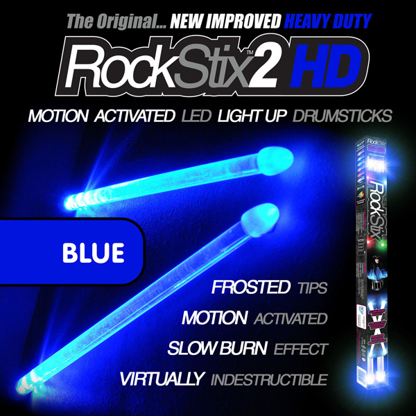 Rockstix2 / Blue HD - 光るドラムスティック ブルー - 【パリピグッズ】