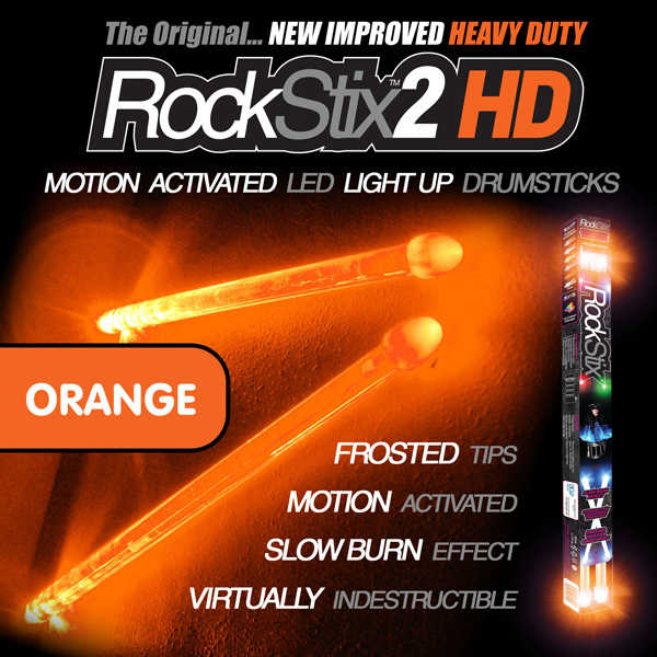 Rockstix2 / Orange HD - 光るドラムスティック オレンジ - 【パリピグッズ】