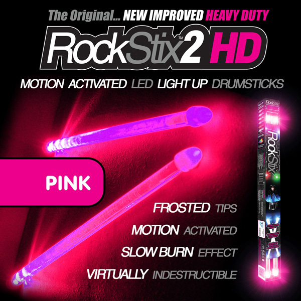 Rockstix2 / Pink HD - 光るドラムスティック ピンク - 【パリピグッズ】