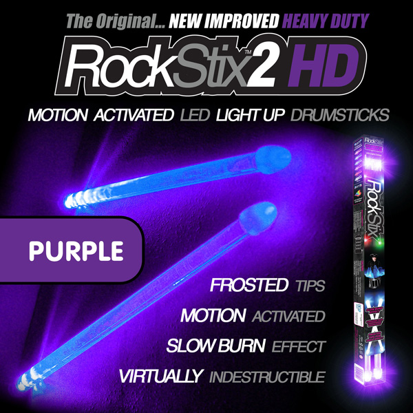 Rockstix2 / Purple HD - 光るドラムスティック パープル - 【パリピグッズ】