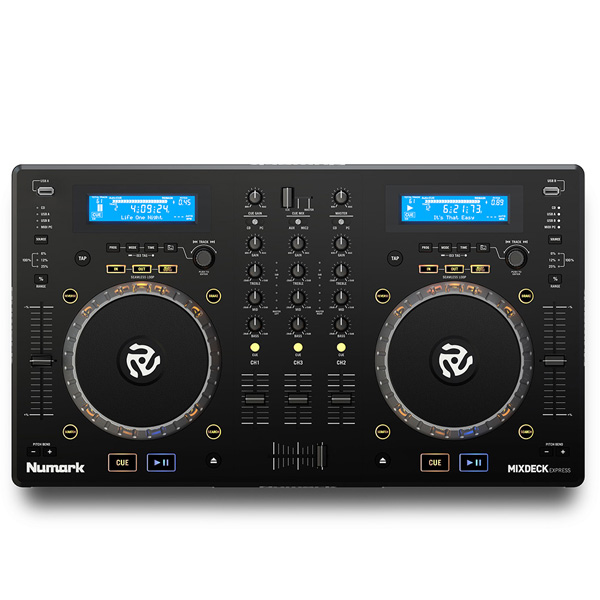 Numark(ヌマーク) /  Mixdeck Express (Serato DJ Intro付属) 【CD/USBメモリー/PCDJ対応】コンプリートDJシステム　■限定セット内容■→　【・セッティングマニュアル　・金メッキ高級接続ケーブル 3M 1ペア　・ミックスCD作成KIT　・教則DVD　・ネタCD2枚組　・ヘッドホン(OV-X8)　・PcDJ教則(D-Yama from Mogra)】