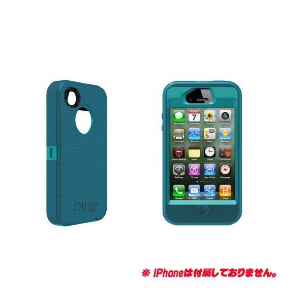 OtterBox(オッターボックス) / Defender Series Hybrid Case & Holster for iPhone 4 & 4S - Light Teal/Deep Teal - iPhoneケース iPhone4S 対応 -
