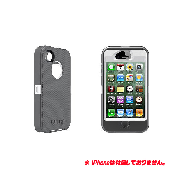 OtterBox(オッターボックス) / Defender Series Hybrid Case & Holster for iPhone 4 & 4S - White/Gunmetal Grey - iPhoneケース iPhone4S 対応 -