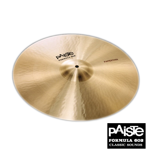 PAISTE(パイステ) / Formula 602 Classic Paperthin 18” - クラッシュシンバル - 大特典セット