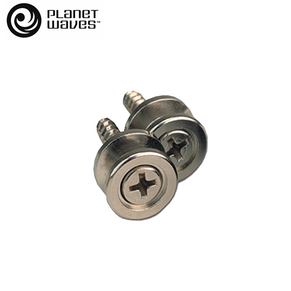 PLANET WAVES(プラネットウェイブス ) / Solid Brass Guitar Strap End Pins PWEP202 2 Chrome End Pins - ストラップエンドピン ブラック(2個セット) -
