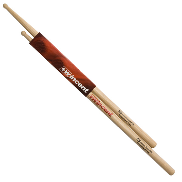 Wincent(ウィンセント) / W-55FRT(55F Hikcory RoundTip)- ヒッコリー・ドラムスティック -
